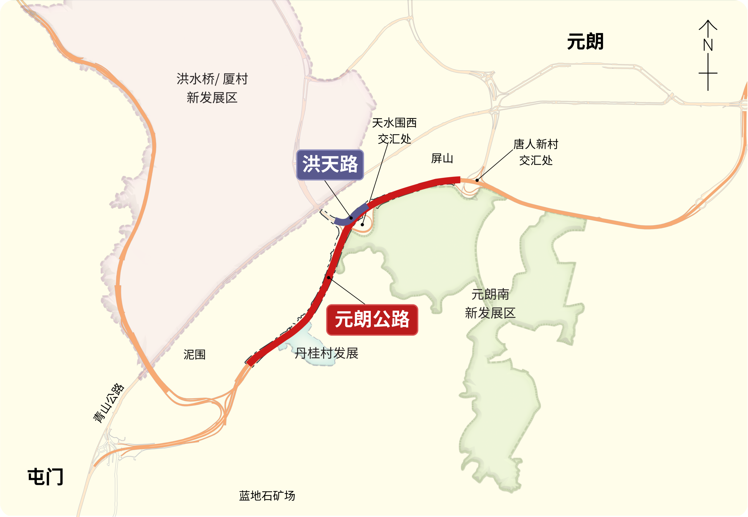 元朗公路擴闊工程位置圖
